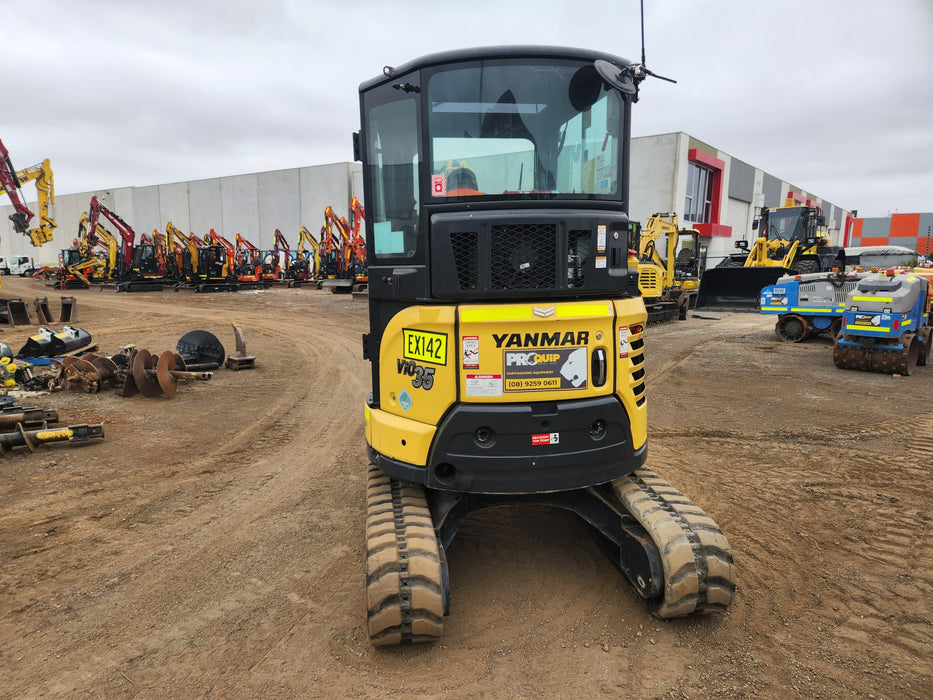 2022 YANMAR VIO35-6 EXCAVATOR (EX142) WITH A/C CAB, HITCH, BUCKETS, 1505HRS