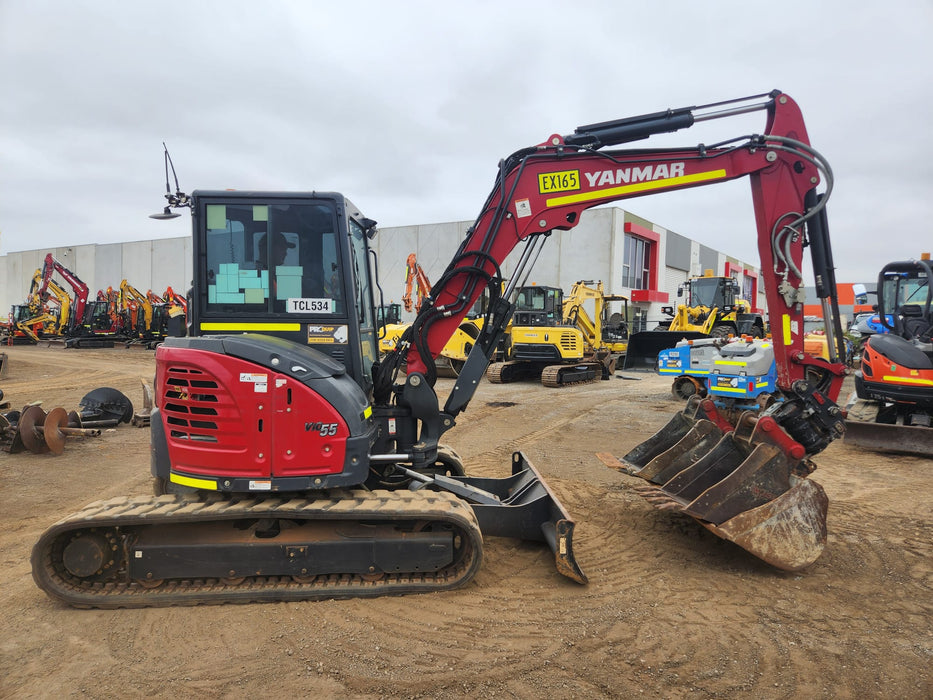 2022 YANMAR VIO55-6 EXCAVATOR (EX165) WITH TILT HITCH, BUCKETS AND 2095 HRS