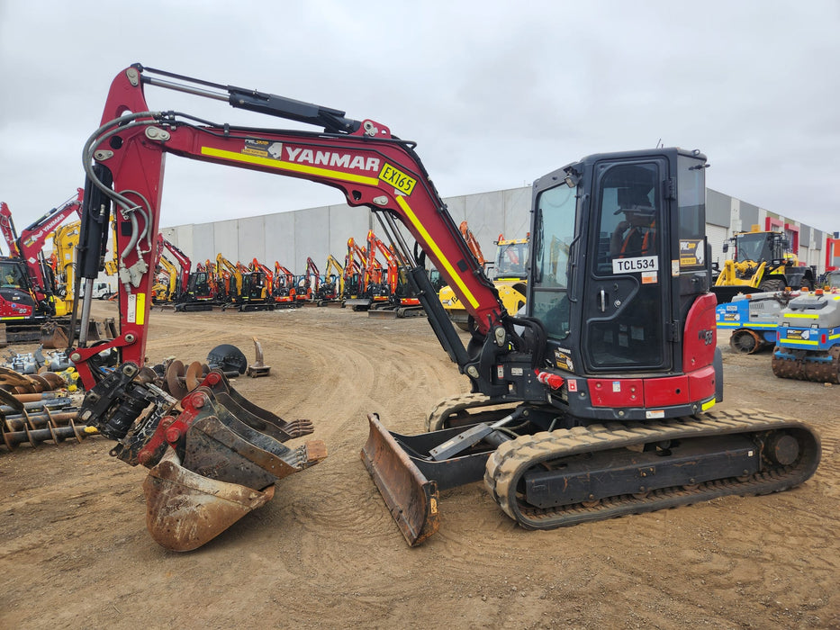 2022 YANMAR VIO55-6 EXCAVATOR (EX165) WITH TILT HITCH, BUCKETS AND 2095 HRS