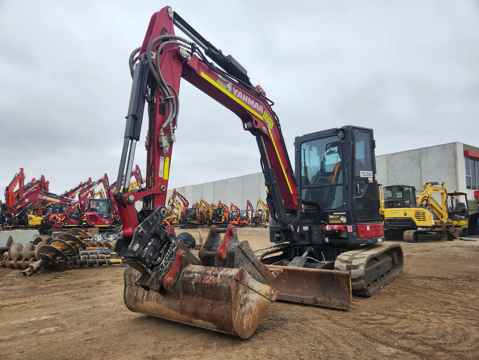 2022 YANMAR VIO55-6 EXCAVATOR (EX165) WITH TILT HITCH, BUCKETS AND 2095 HRS