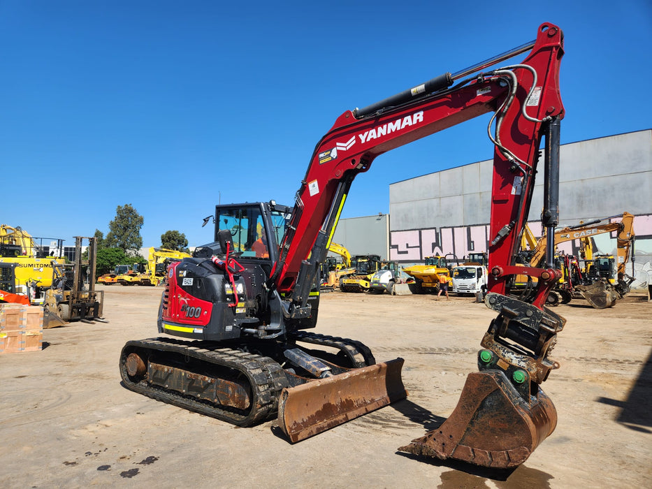 2023 YANMAR SV100 10T EXCAVATOR (E425) WITH TILT HITCH, BUCKETS AND 1850 HRS