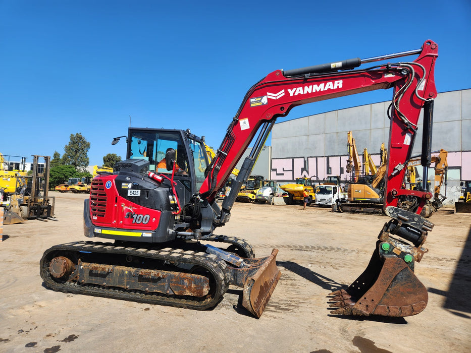 2023 YANMAR SV100 10T EXCAVATOR (E425) WITH TILT HITCH, BUCKETS AND 1850 HRS