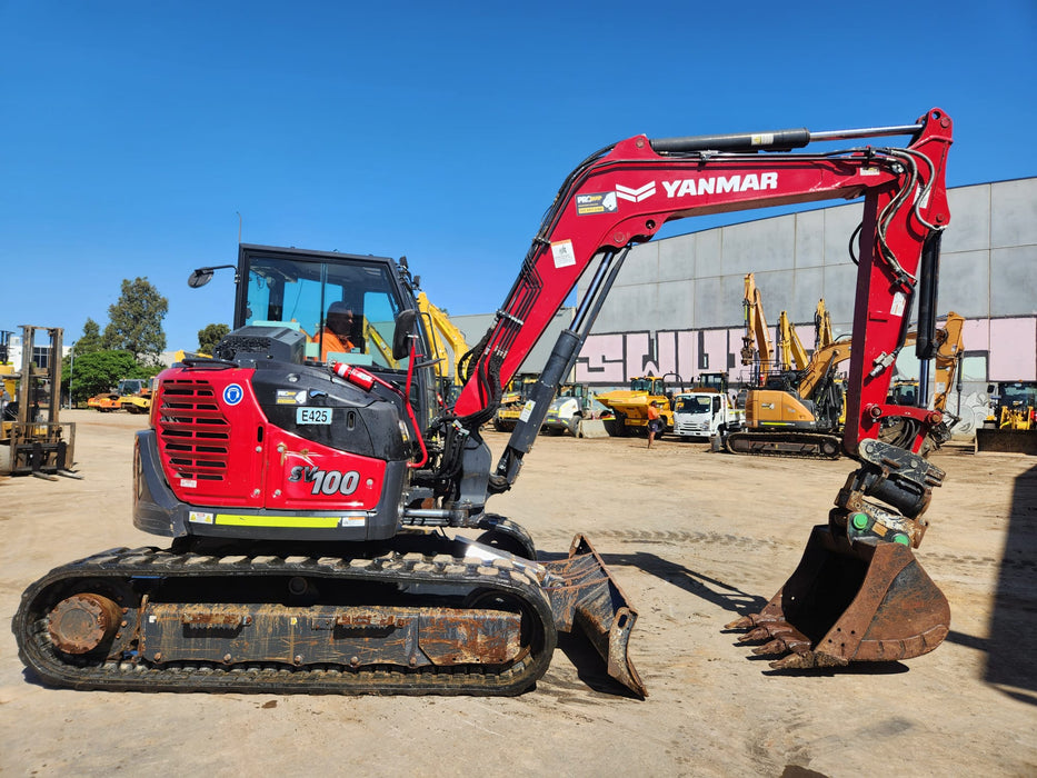 2023 YANMAR SV100 10T EXCAVATOR (E425) WITH TILT HITCH, BUCKETS AND 1850 HRS