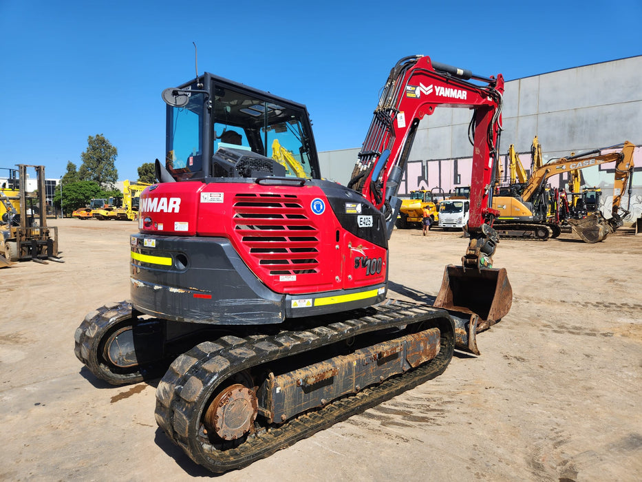 2023 YANMAR SV100 10T EXCAVATOR (E425) WITH TILT HITCH, BUCKETS AND 1850 HRS