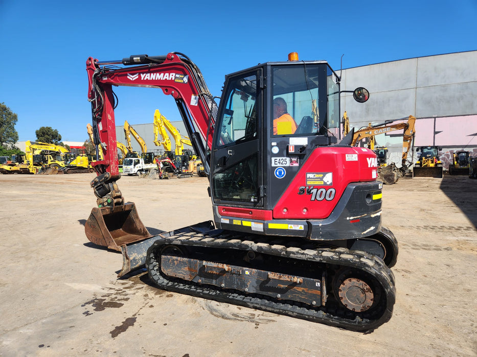 2023 YANMAR SV100 10T EXCAVATOR (E425) WITH TILT HITCH, BUCKETS AND 1850 HRS