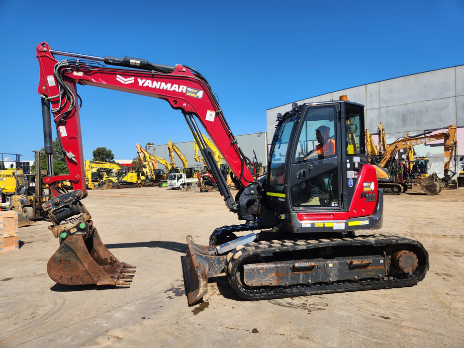 2023 YANMAR SV100 10T EXCAVATOR (E425) WITH TILT HITCH, BUCKETS AND 1850 HRS