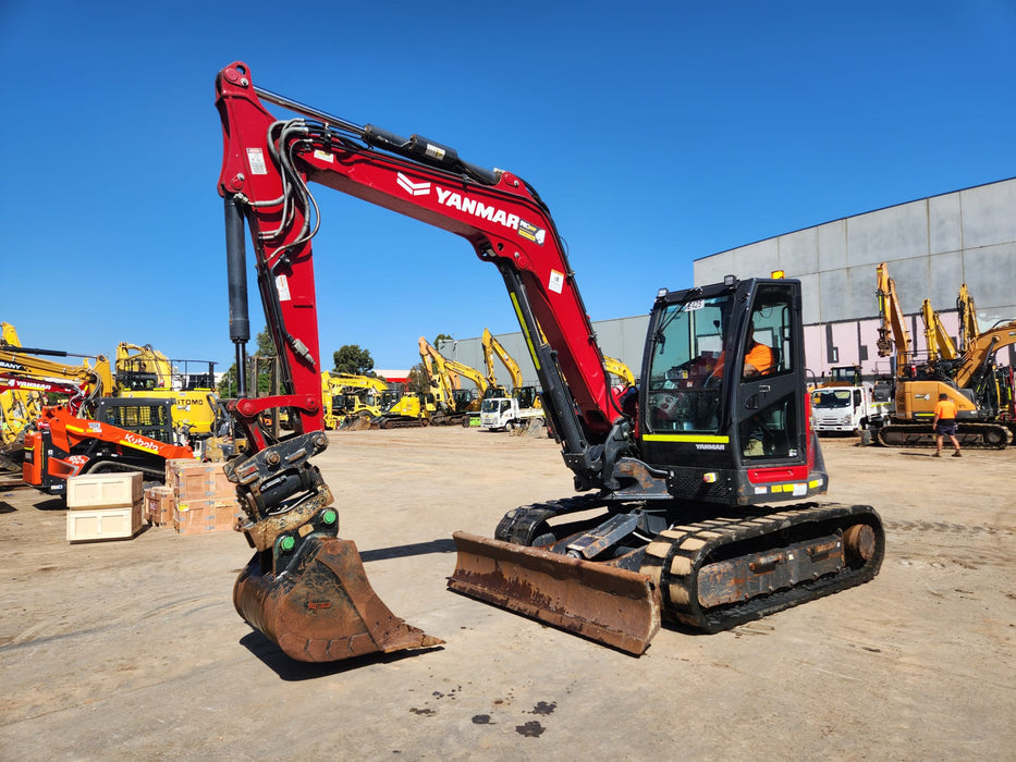 2023 YANMAR SV100 10T EXCAVATOR (E425) WITH TILT HITCH, BUCKETS AND 1850 HRS