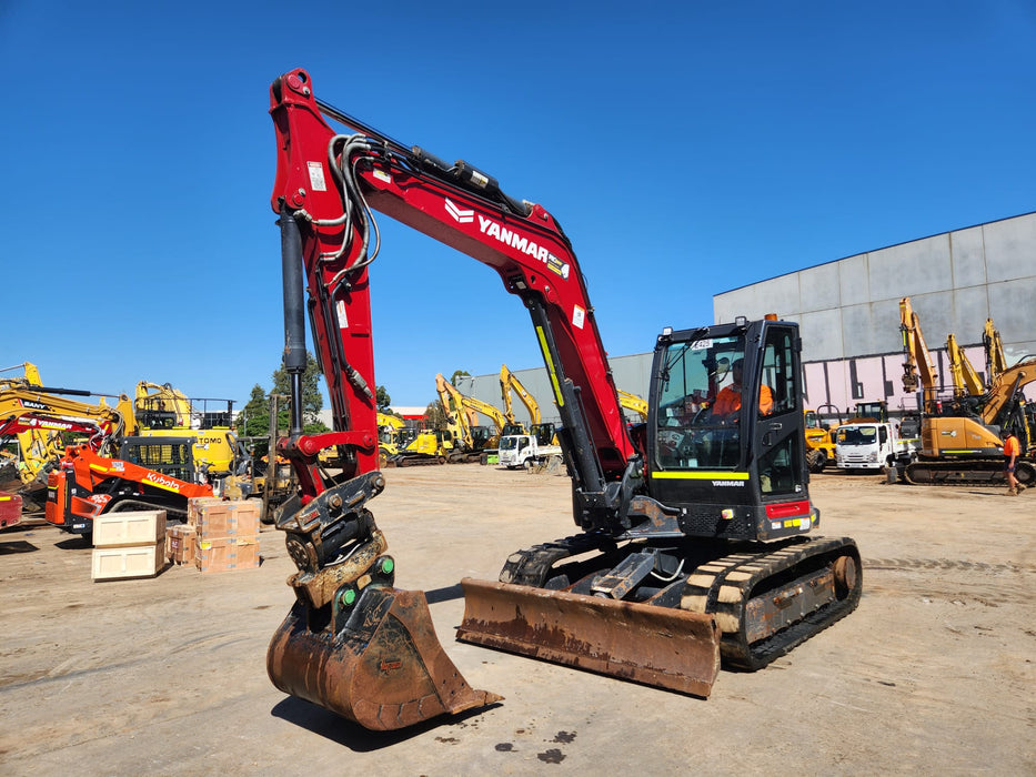 2023 YANMAR SV100 10T EXCAVATOR (E425) WITH TILT HITCH, BUCKETS AND 1850 HRS