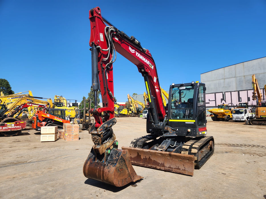 2023 YANMAR SV100 10T EXCAVATOR (E425) WITH TILT HITCH, BUCKETS AND 1850 HRS