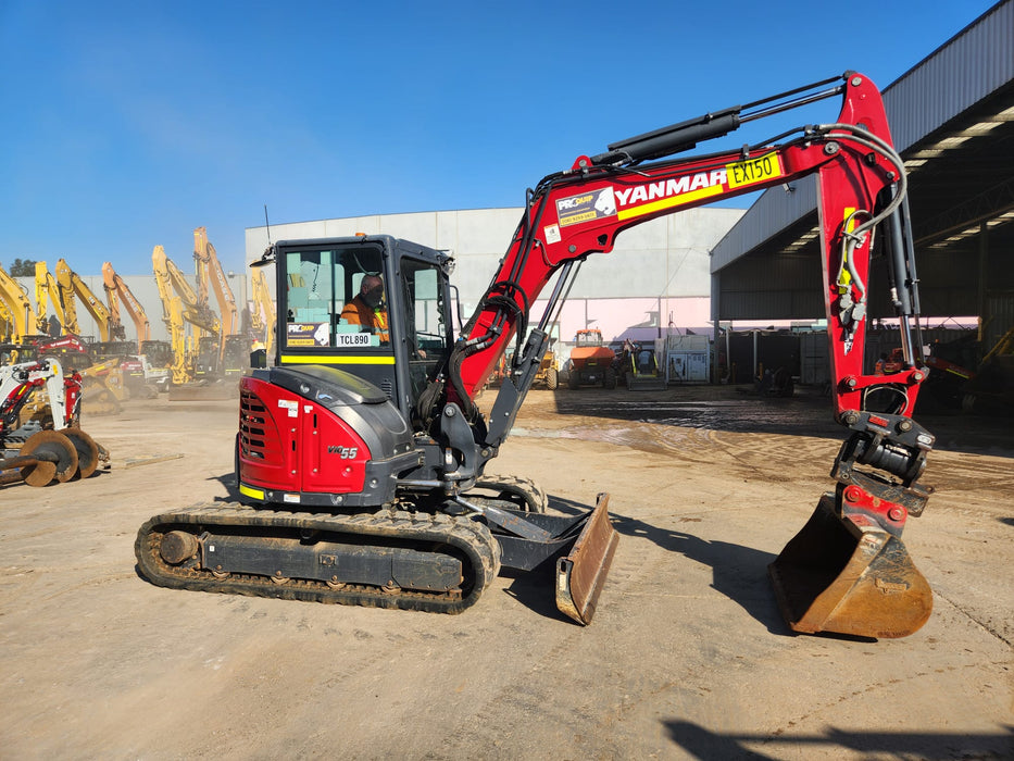 2022 YANMAR VIO55-6 5.6T EXCAVATOR (EX150) WITH TILT HITCH, 1710 HOURS