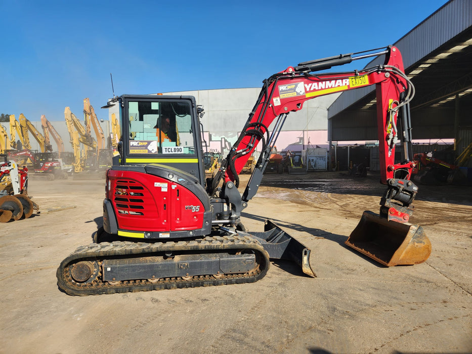 2022 YANMAR VIO55-6 5.6T EXCAVATOR (EX150) WITH TILT HITCH, 1710 HOURS