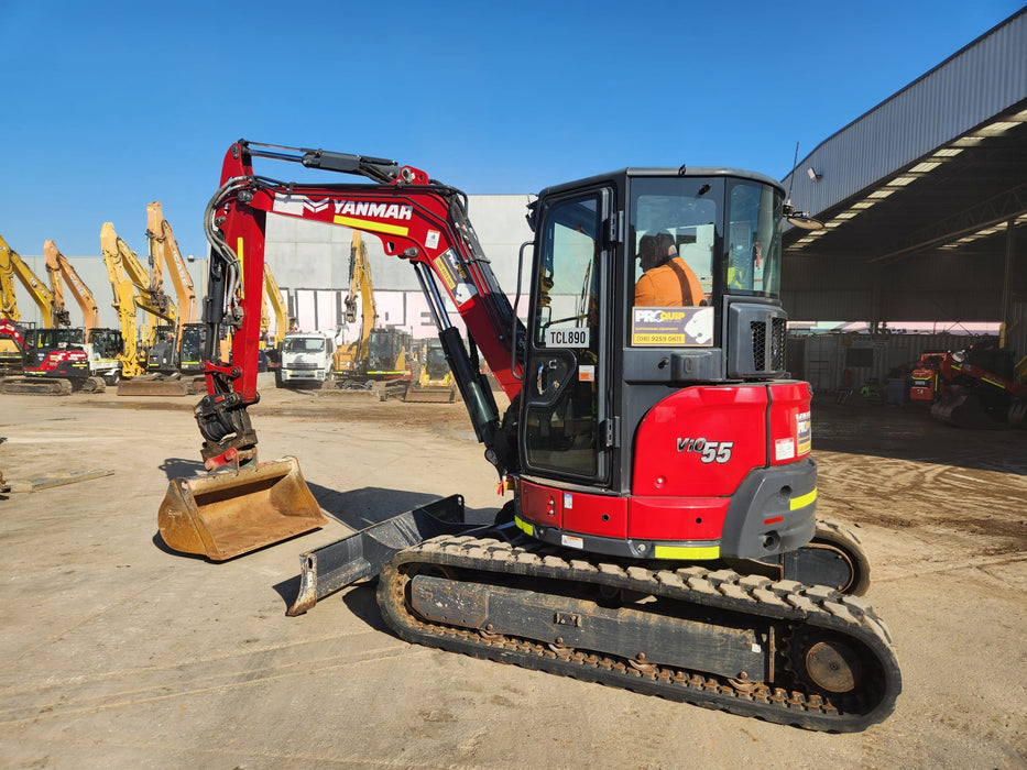 2022 YANMAR VIO55-6 5.6T EXCAVATOR (EX150) WITH TILT HITCH, 1710 HOURS