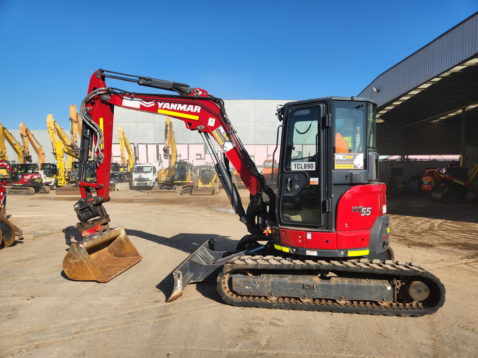 2022 YANMAR VIO55-6 5.6T EXCAVATOR (EX150) WITH TILT HITCH, 1710 HOURS