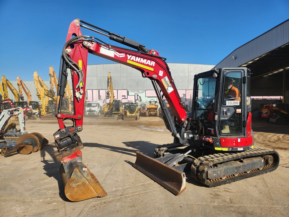 2022 YANMAR VIO55-6 5.6T EXCAVATOR (EX150) WITH TILT HITCH, 1710 HOURS