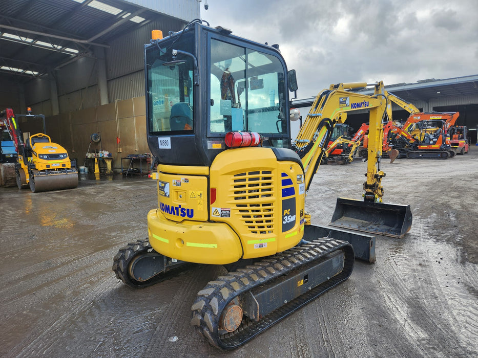 2021 KOMATSU PC35MR-5 EXCAVATOR (M880) WITH A/C CAB, 620 HOURS