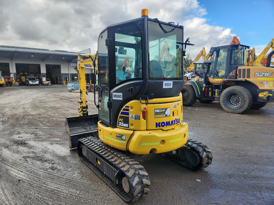 2021 KOMATSU PC35MR-5 EXCAVATOR (M880) WITH A/C CAB, 620 HOURS