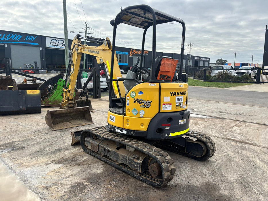 2022 YANMAR VIO25 2.6T EXCAVATOR (M848) WITH HITCH, BUCKETS, 1195 HOURS