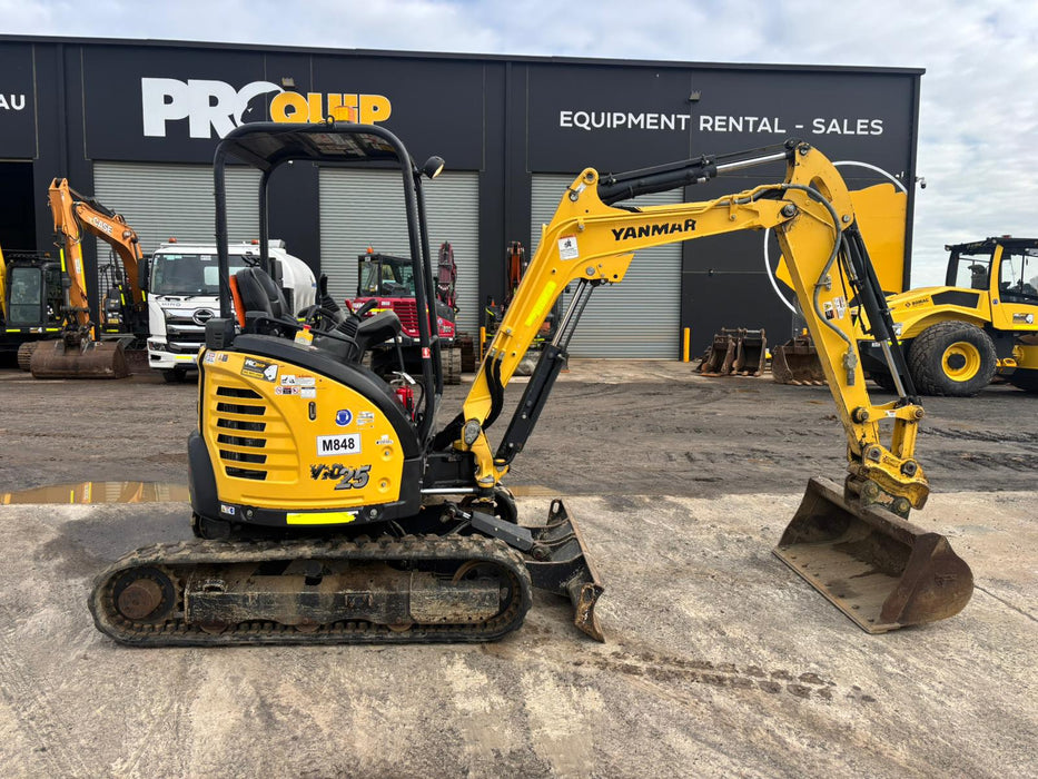 2022 YANMAR VIO25 2.6T EXCAVATOR (M848) WITH HITCH, BUCKETS, 1195 HOURS