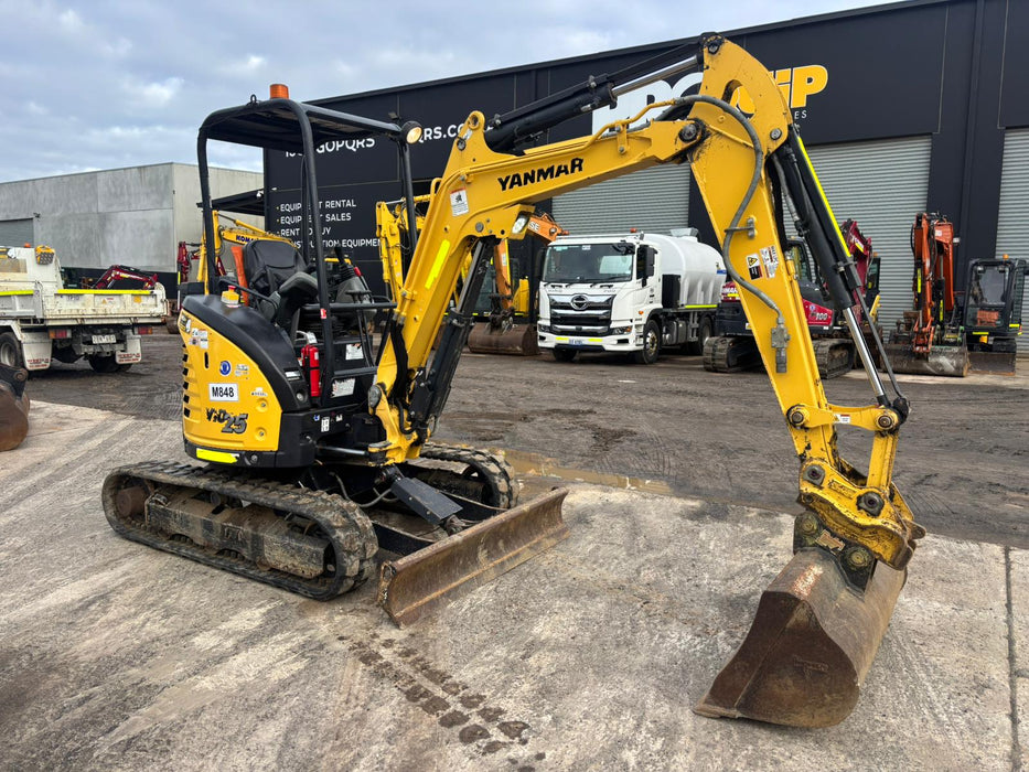 2022 YANMAR VIO25 2.6T EXCAVATOR (M848) WITH HITCH, BUCKETS, 1195 HOURS
