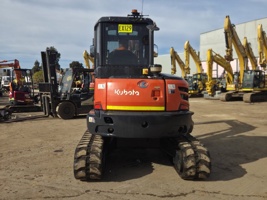 2021 KUBOTA U55-4 5.6T EXCAVATOR (EX129) WITH CAB, BUCKETS AND 1520 HOURS