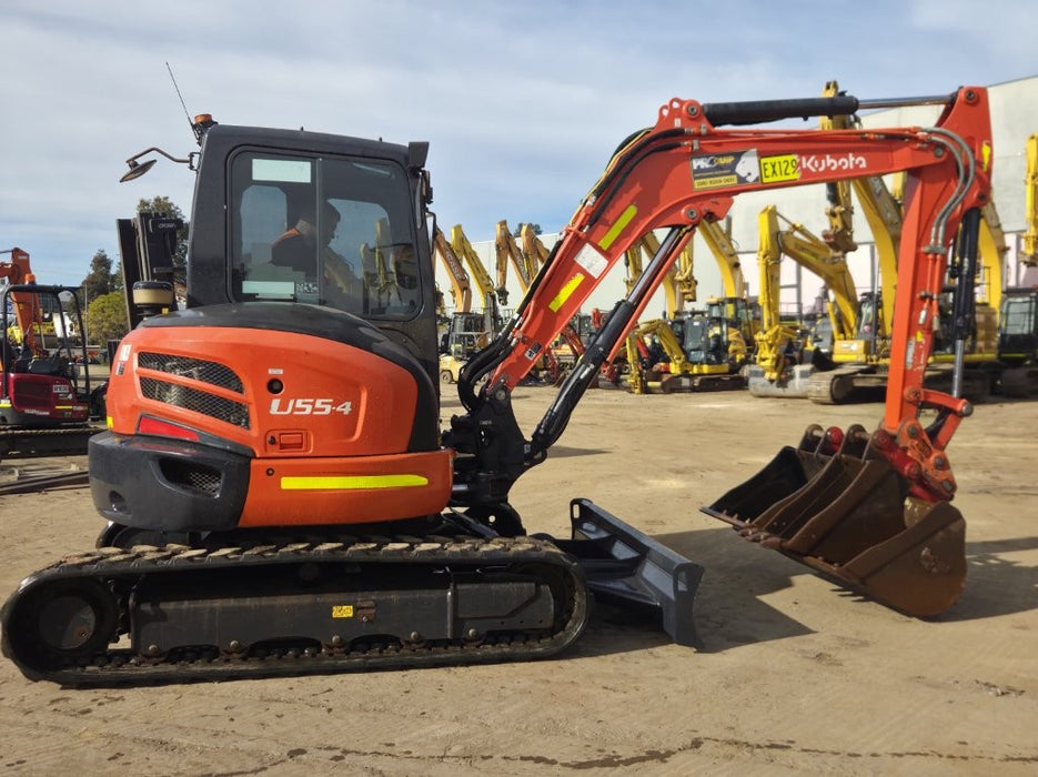 2021 KUBOTA U55-4 5.6T EXCAVATOR (EX129) WITH CAB, BUCKETS AND 1520 HOURS