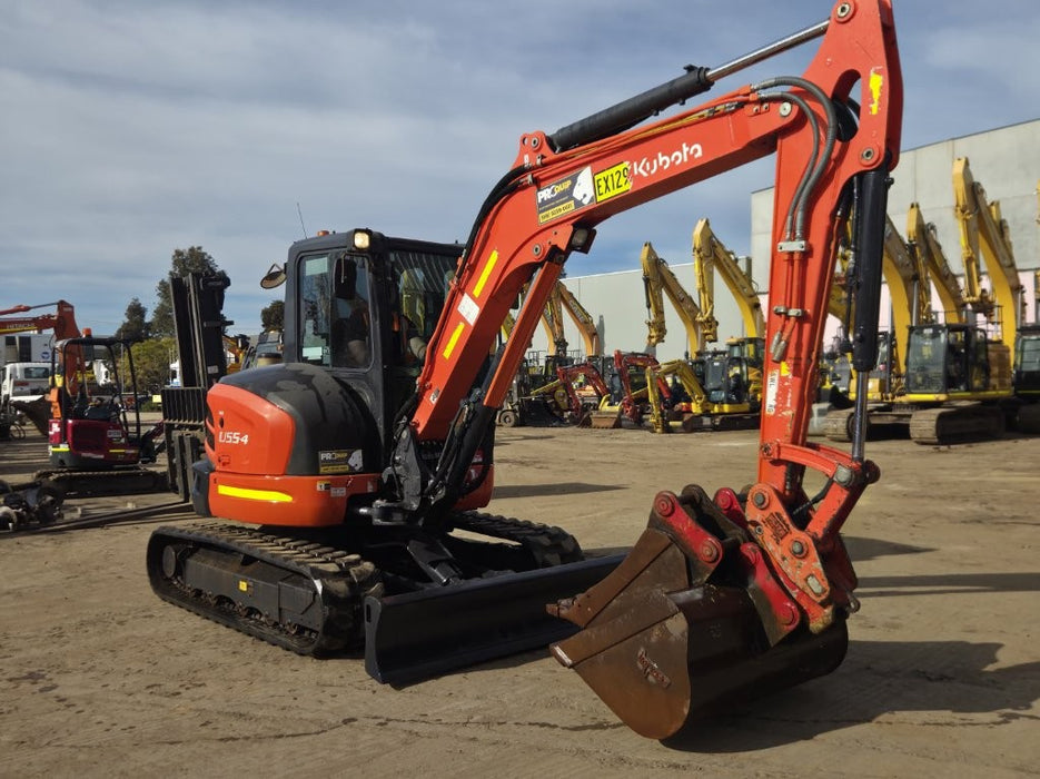2021 KUBOTA U55-4 5.6T EXCAVATOR (EX129) WITH CAB, BUCKETS AND 1520 HOURS