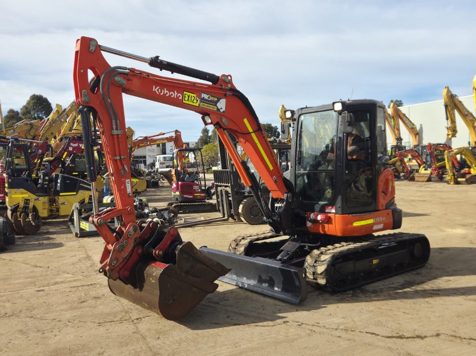 2021 KUBOTA U55-4 5.6T EXCAVATOR (EX129) WITH CAB, BUCKETS AND 1520 HOURS