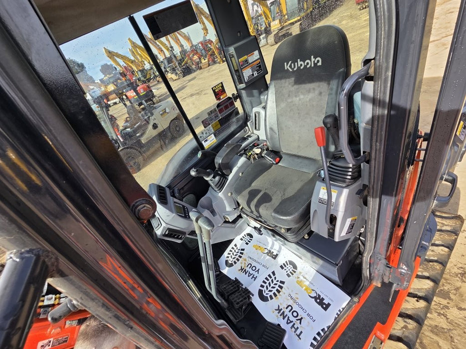 2021 KUBOTA U55-4 5.6T EXCAVATOR (EX129) WITH CAB, BUCKETS AND 1520 HOURS