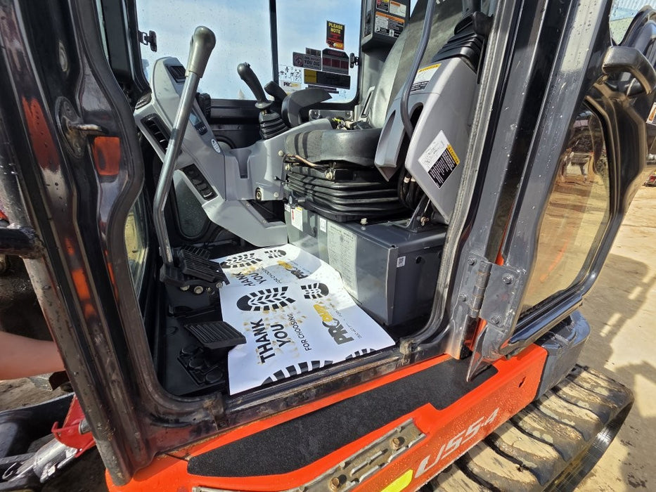 2021 KUBOTA U55-4 5.6T EXCAVATOR (EX129) WITH CAB, BUCKETS AND 1520 HOURS