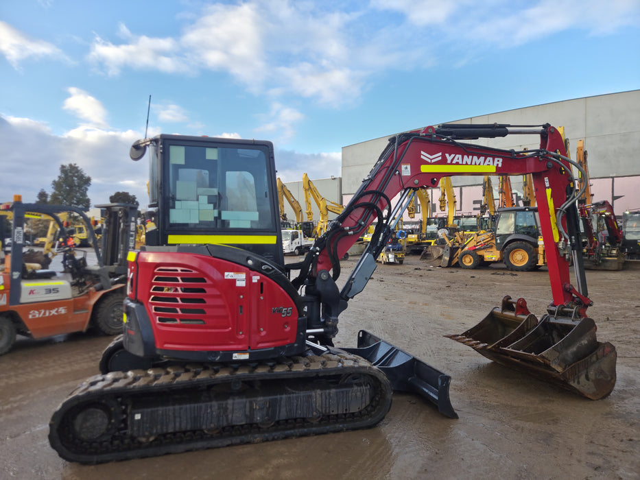 2022 YANMAR VIO55-6 5.6T EXCAVATOR (EX151) WITH A/C CAB, HITCH, 1530HRS