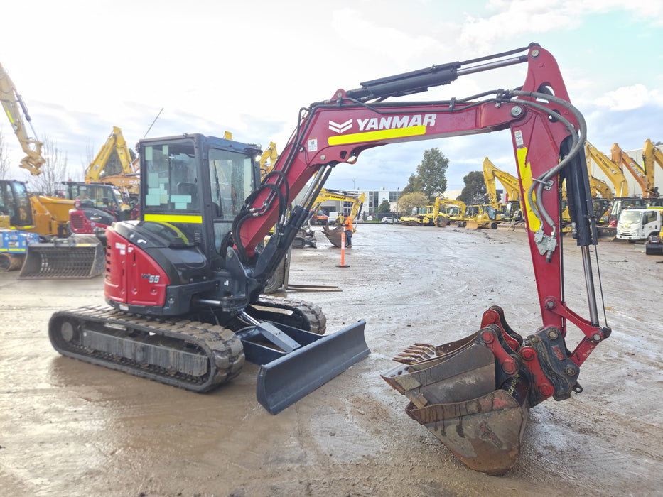 2022 YANMAR VIO55-6 5.6T EXCAVATOR (EX151) WITH A/C CAB, HITCH, 1530HRS