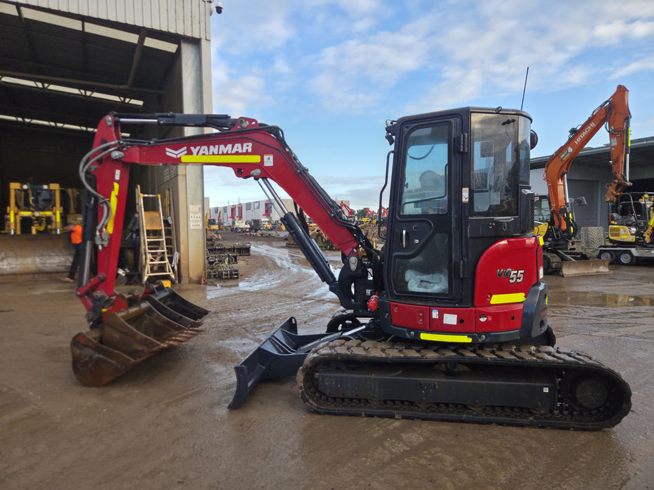 2022 YANMAR VIO55-6 5.6T EXCAVATOR (EX151) WITH A/C CAB, HITCH, 1530HRS