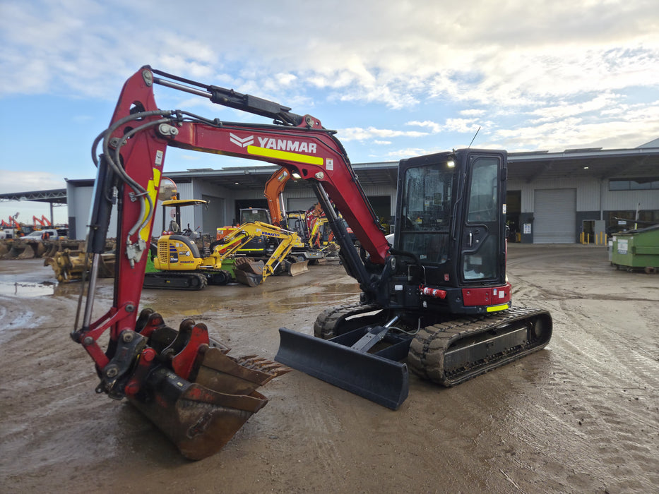 2022 YANMAR VIO55-6 5.6T EXCAVATOR (EX151) WITH A/C CAB, HITCH, 1530HRS