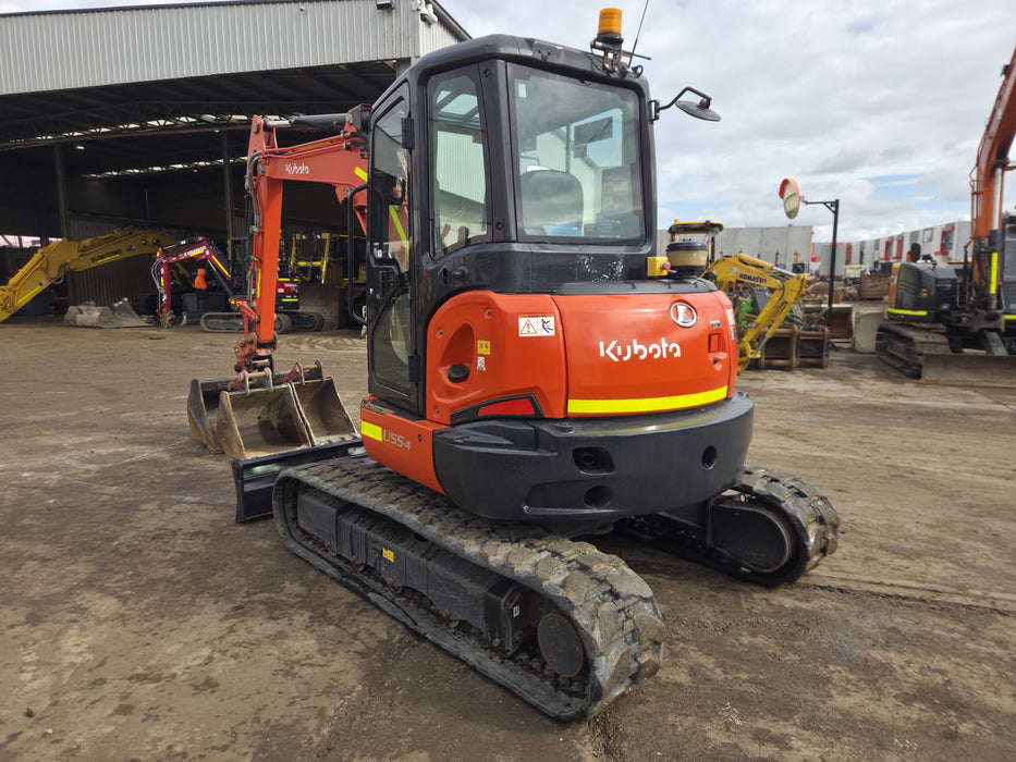 2021 KUBOTA U55-4 5.6T EXCAVATOR (EX128) WITH A/C CAB, HITCH AND 1430 HOURS
