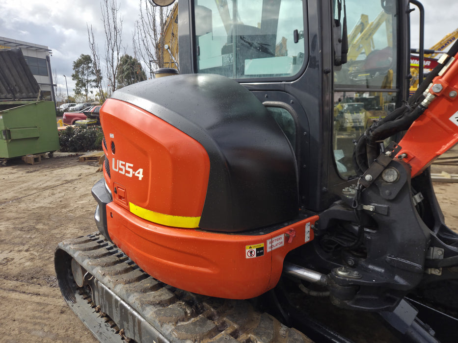 2021 KUBOTA U55-4 5.6T EXCAVATOR (EX128) WITH A/C CAB, HITCH AND 1430 HOURS