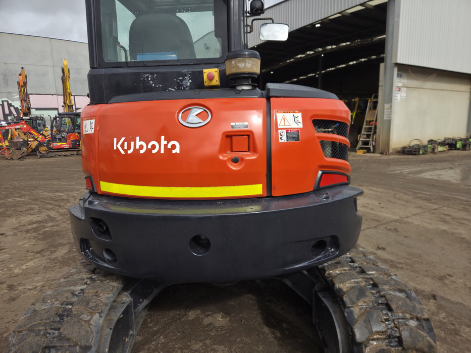 2021 KUBOTA U55-4 5.6T EXCAVATOR (EX128) WITH A/C CAB, HITCH AND 1430 HOURS