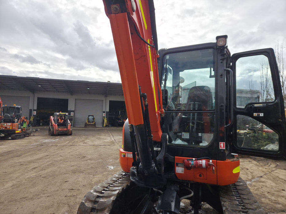 2021 KUBOTA U55-4 5.6T EXCAVATOR (EX128) WITH A/C CAB, HITCH AND 1430 HOURS