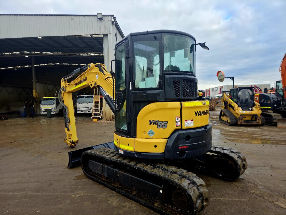 2021 YANMAR VIO55-6 5.6T EXCAVATOR (EX121) WITH CAB, HITCH, BUCKETS, 1980HRS