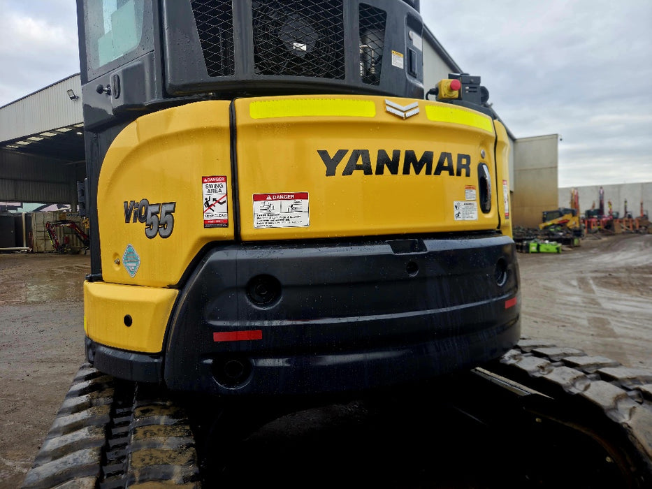 2021 YANMAR VIO55-6 5.6T EXCAVATOR (EX121) WITH CAB, HITCH, BUCKETS, 1980HRS
