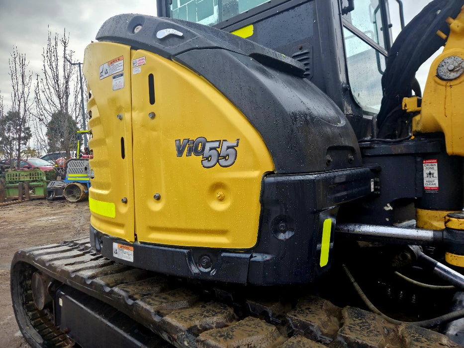 2021 YANMAR VIO55-6 5.6T EXCAVATOR (EX121) WITH CAB, HITCH, BUCKETS, 1980HRS