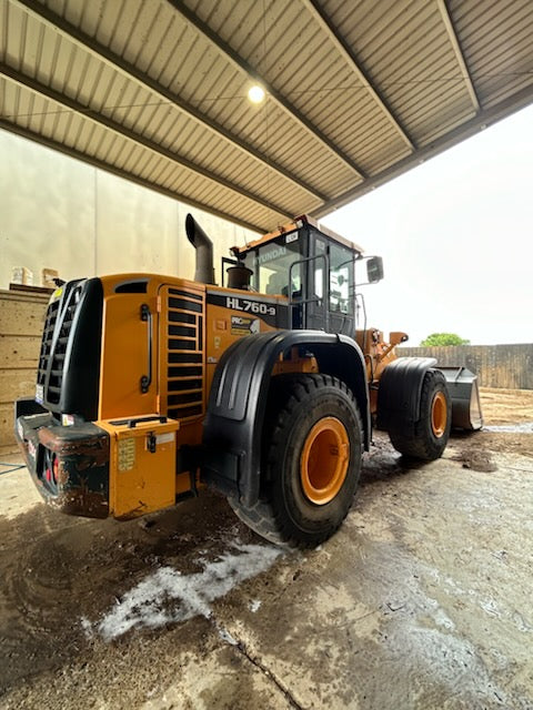 2019 HYUNDAI HL760-9 18T ARTIC WHEEL LOADER (L124) WITH HITCH, 4870 HRS