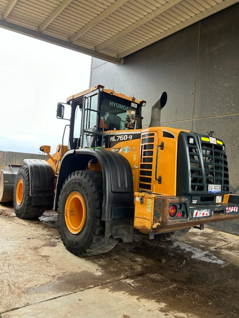 2019 HYUNDAI HL760-9 18T ARTIC WHEEL LOADER (L124) WITH HITCH, 4870 HRS