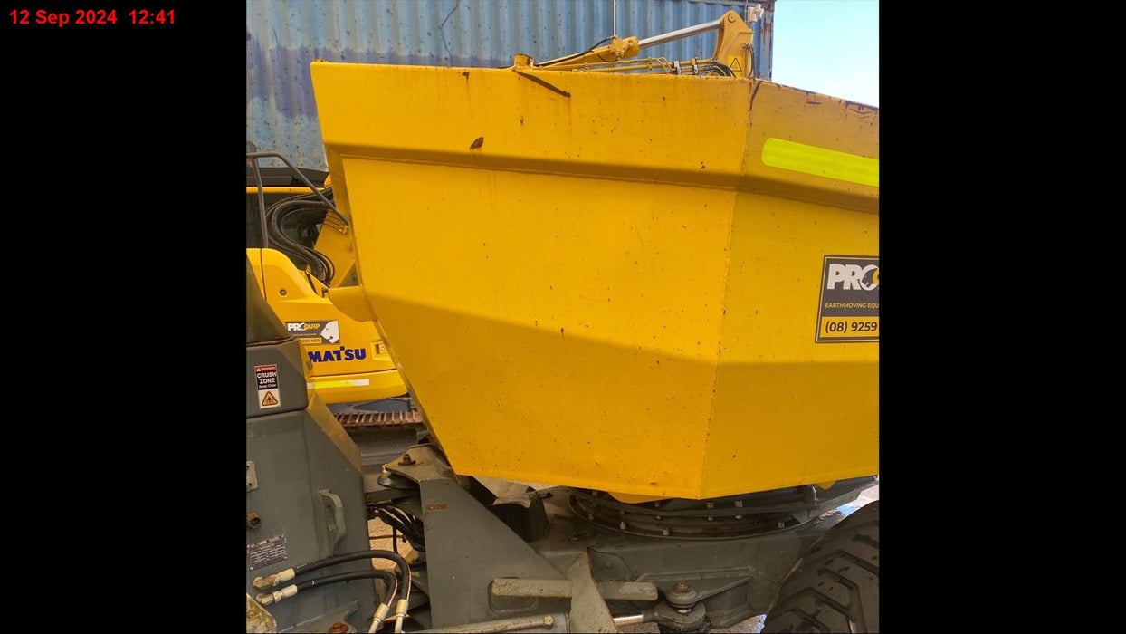 2017 WACKER NEUSON DW90 9T ARTICULATED SWIVEL SKIP DUMPER WITH 2550 HOURS