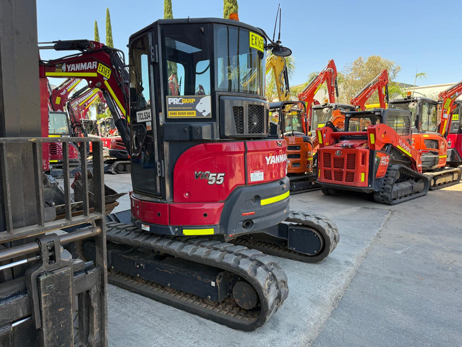 2022 YANMAR VIO55-6 EXCAVATOR (EX165) WITH TILT HITCH, BUCKETS AND 2095 HRS