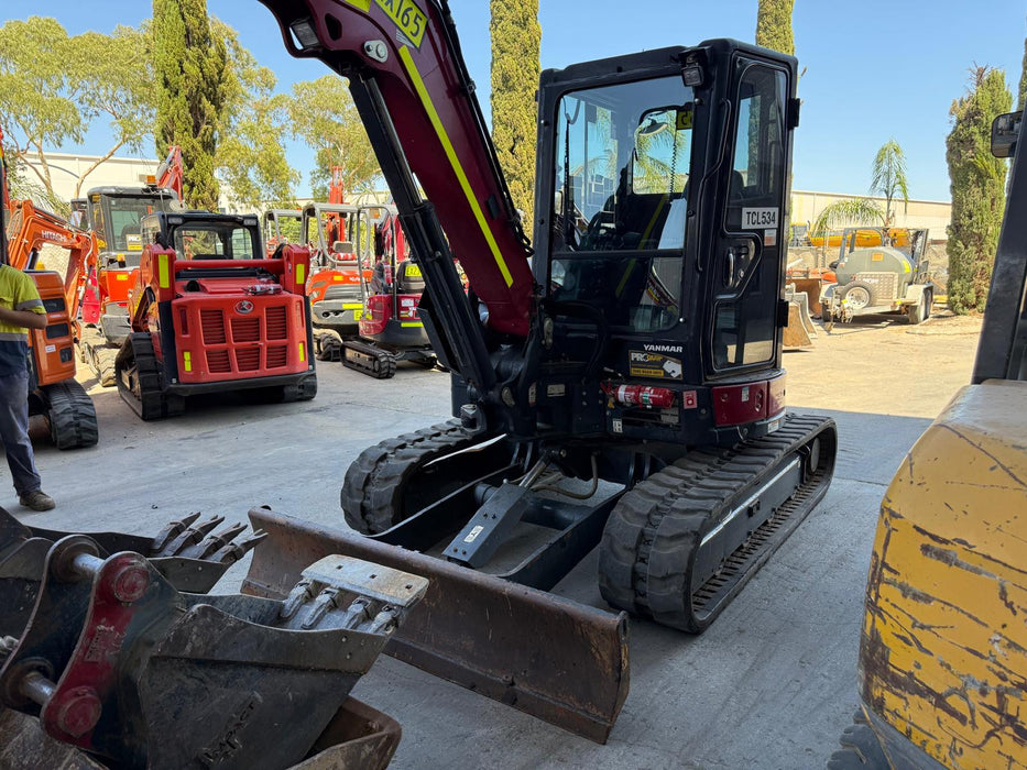 2022 YANMAR VIO55-6 EXCAVATOR (EX165) WITH TILT HITCH, BUCKETS AND 2095 HRS