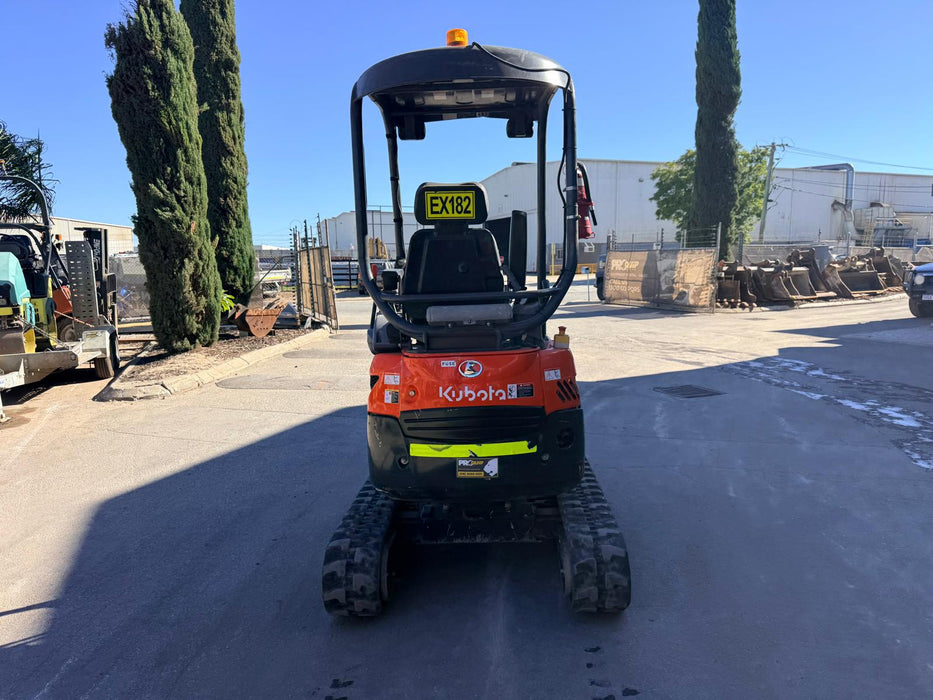 2023 KUBOTA U17-3 1.7T MINI EXCAVATOR (EX182) WITH HITCH, BUCKETS AND 912 HRS