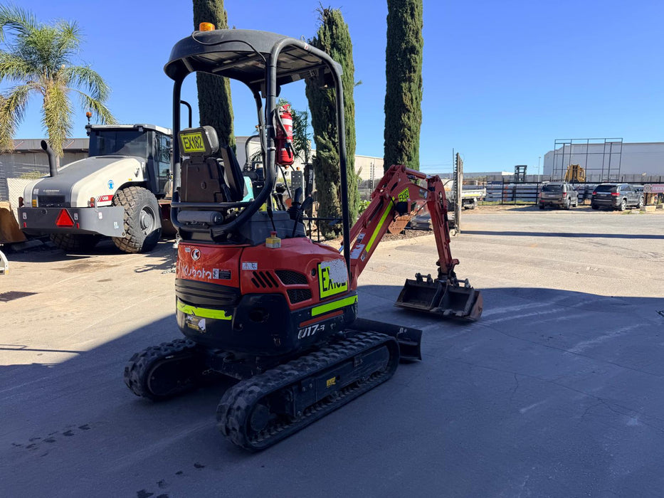 2023 KUBOTA U17-3 1.7T MINI EXCAVATOR (EX182) WITH HITCH, BUCKETS AND 912 HRS
