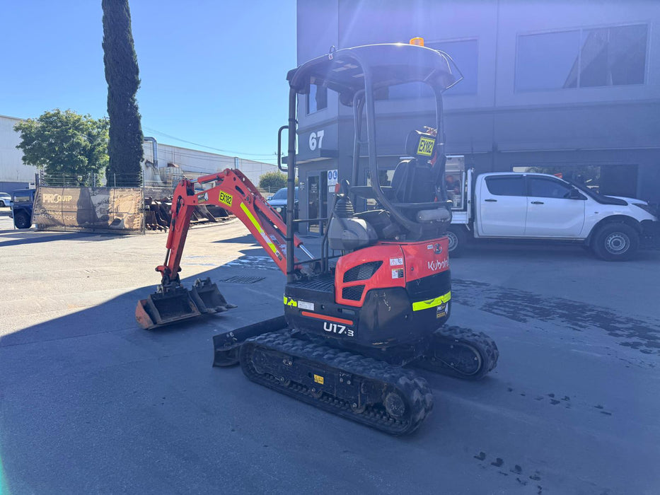 2023 KUBOTA U17-3 1.7T MINI EXCAVATOR (EX182) WITH HITCH, BUCKETS AND 912 HRS