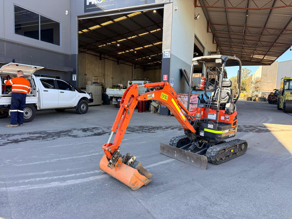 2023 KUBOTA U17-3 1.7T MINI EXCAVATOR (EX182) WITH HITCH, BUCKETS AND 912 HRS