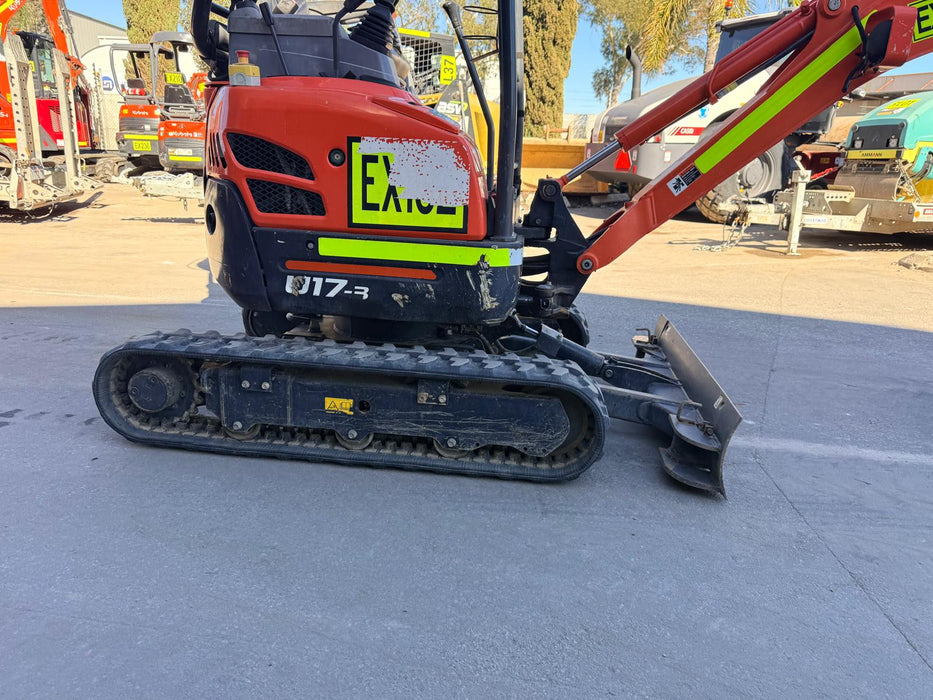 2023 KUBOTA U17-3 1.7T MINI EXCAVATOR (EX182) WITH HITCH, BUCKETS AND 912 HRS